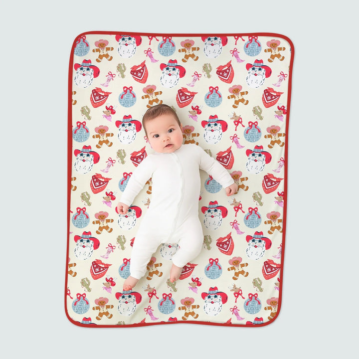 Lovely Western Christmas Girl Toddler Blanket - Zumbamboo