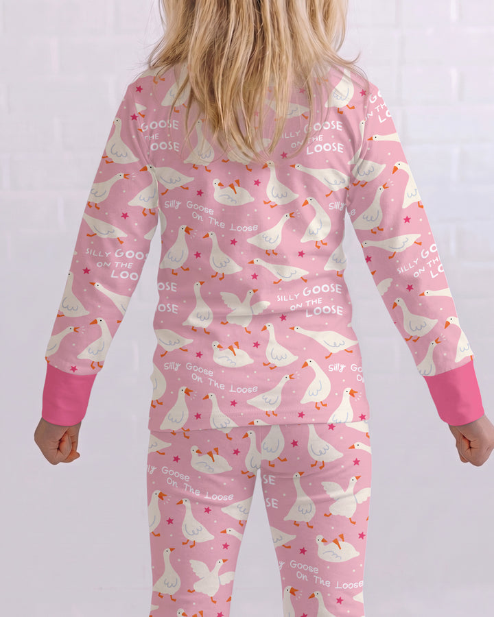 Silly Goose On The Loose Bamboo Two Piece Long Sleeve Pajama Set
