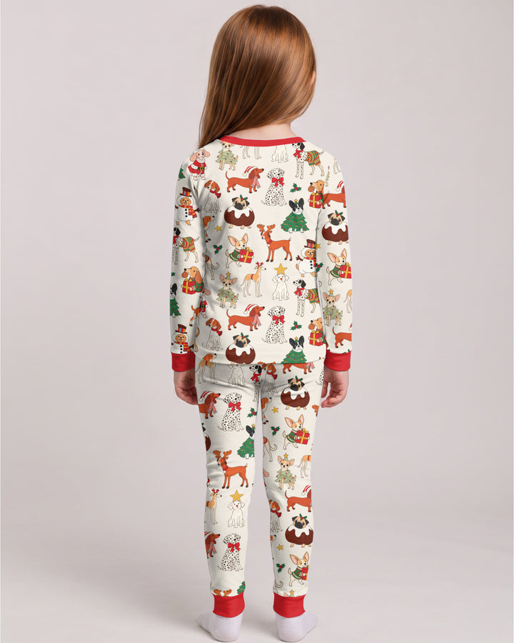Santa Paws Parade Bamboo Two Piece Long Sleeve Pajama Set