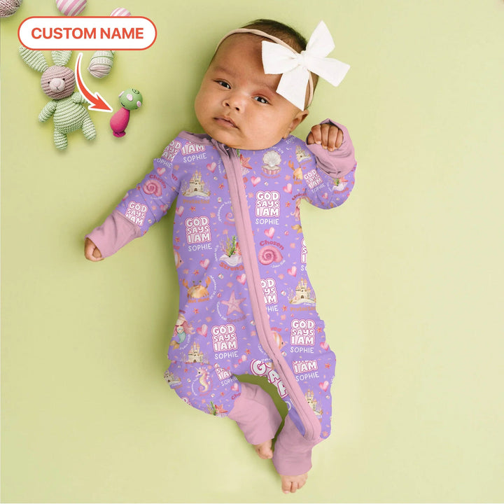 Mermaid God Says I Am Custom Name Convertible Zippy - Zumbamboo