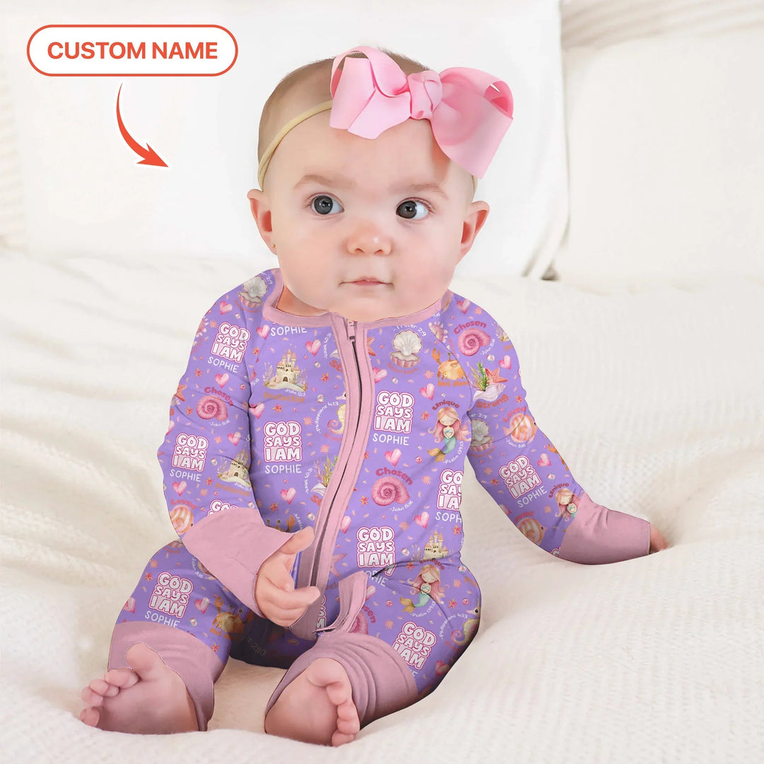 Mermaid God Says I Am Custom Name Convertible Zippy - Zumbamboo