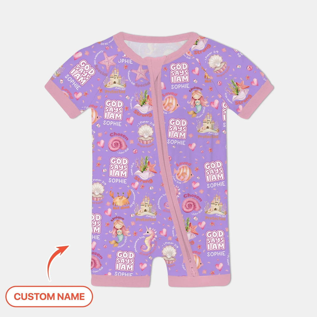 Mermaid God Says I Am Custom Name Shorty Zippy - Zumbamboo