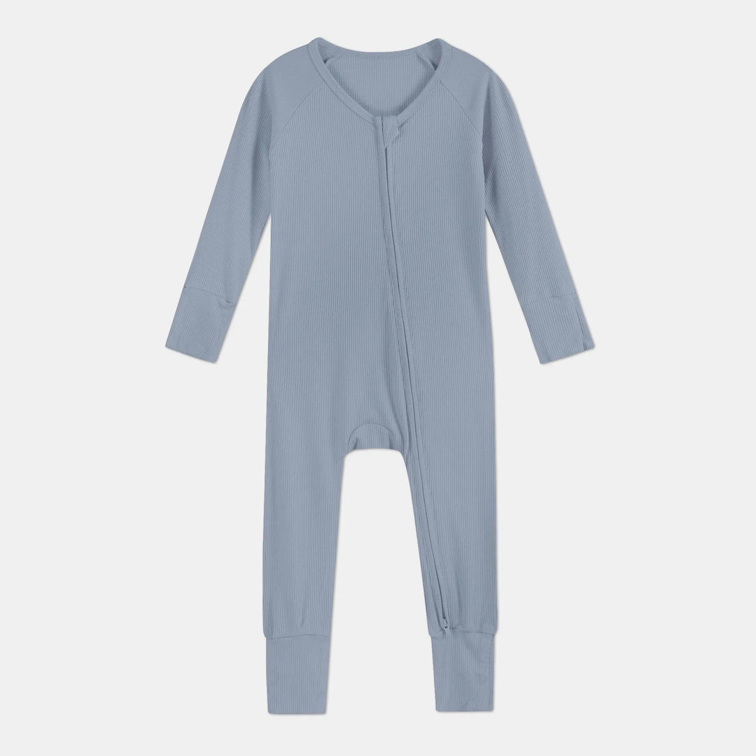 Misty Blue Ribbed Convertible Zippy - Zumbamboo