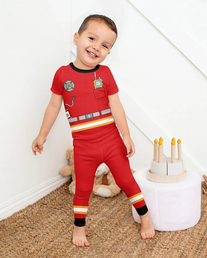 Zweiteiliges, kurzärmliges Pyjama-Set mit Marienkäfern