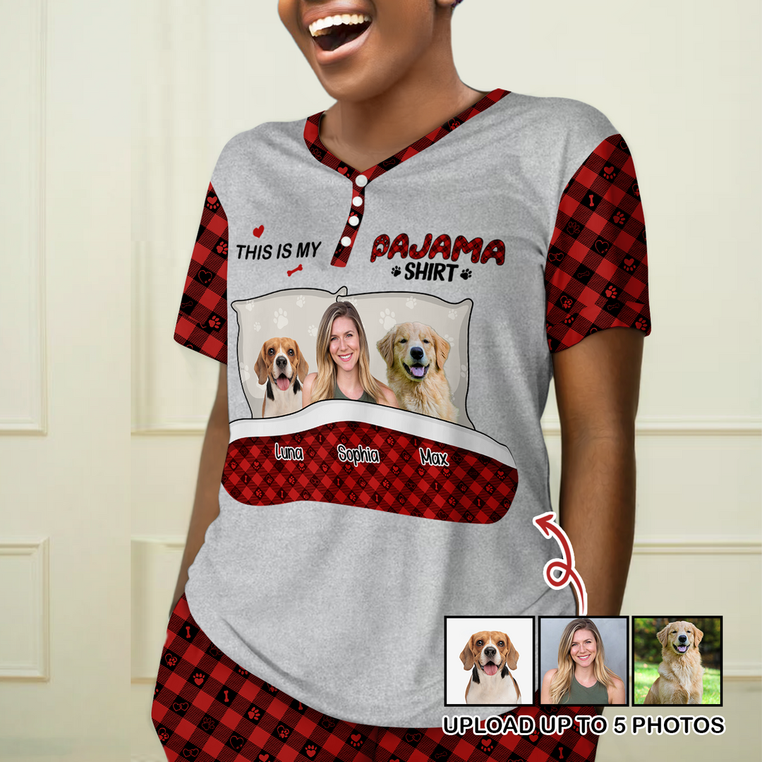 Custom Photo "This is My Pajama Shirt" for Women – Cool and Cozy