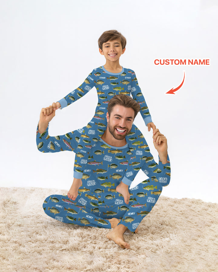 Catch Ya Later Matching Daddy & Me Men's Pajama Set