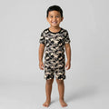Camo Halloween Ghost Bamboo Two Piece Short Sleeve Shorts Pajama Set