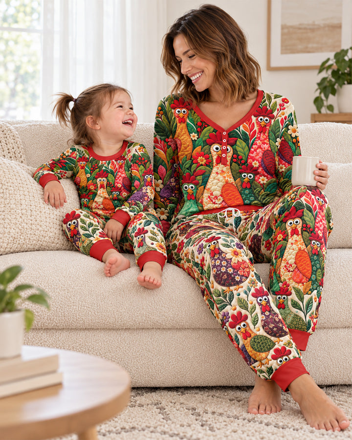 Funny Chicken Bamboo Women Pajama Set