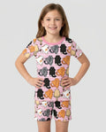 Template Zweiteiliges Pyjama-Set mit kurzen Ärmeln und Shorts
