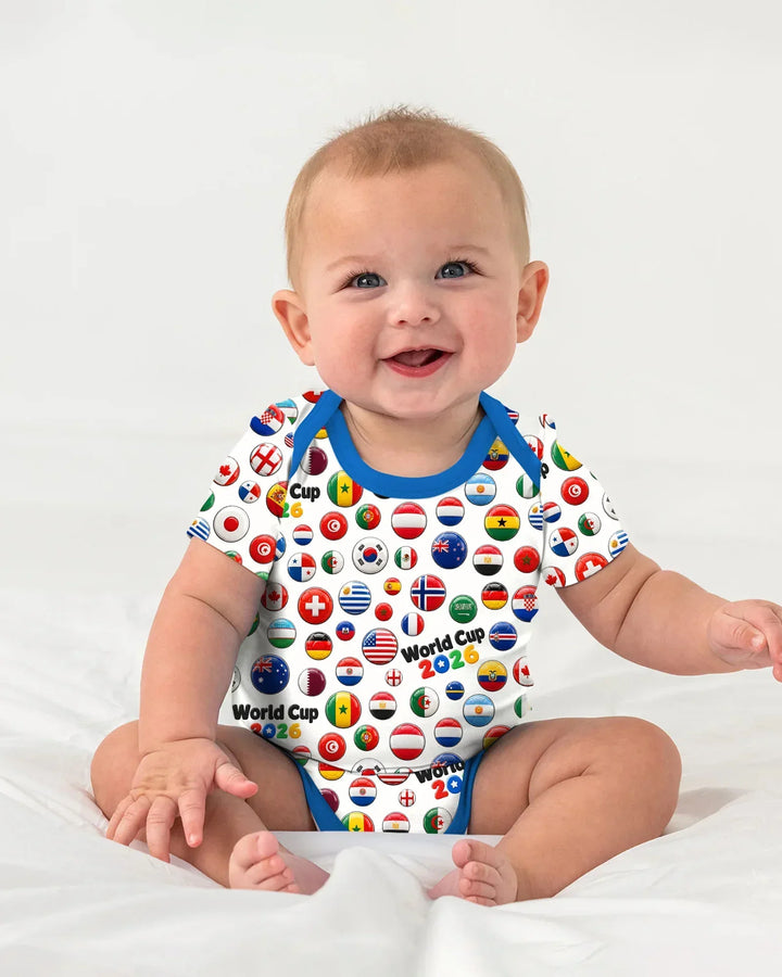 Soccer Cup All Country Balls Bamboo Bodysuit
