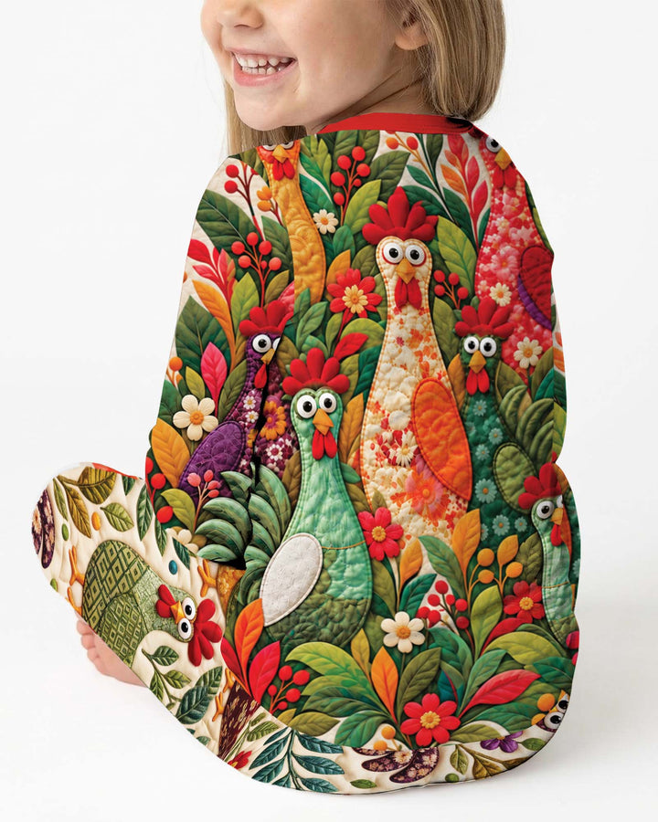 Funny Chicken Bamboo Two Piece Long Sleeve Pajama Set