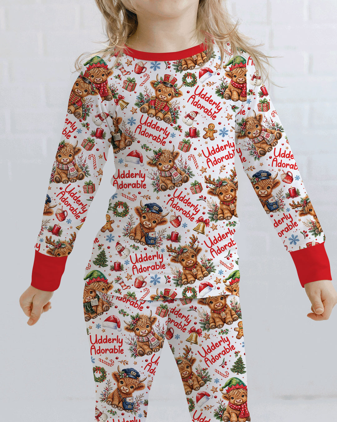 Udderly Adorable Bamboo Two Piece Long Sleeve Pajama Set