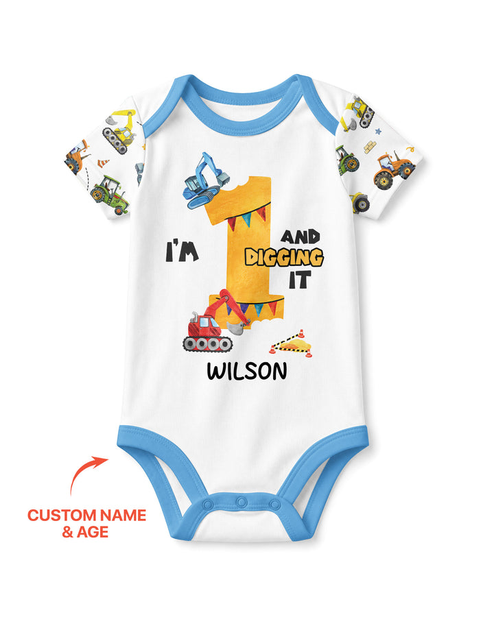 I'm Digging It Birthday - Personalized Name & Age Bamboo Bodysuit