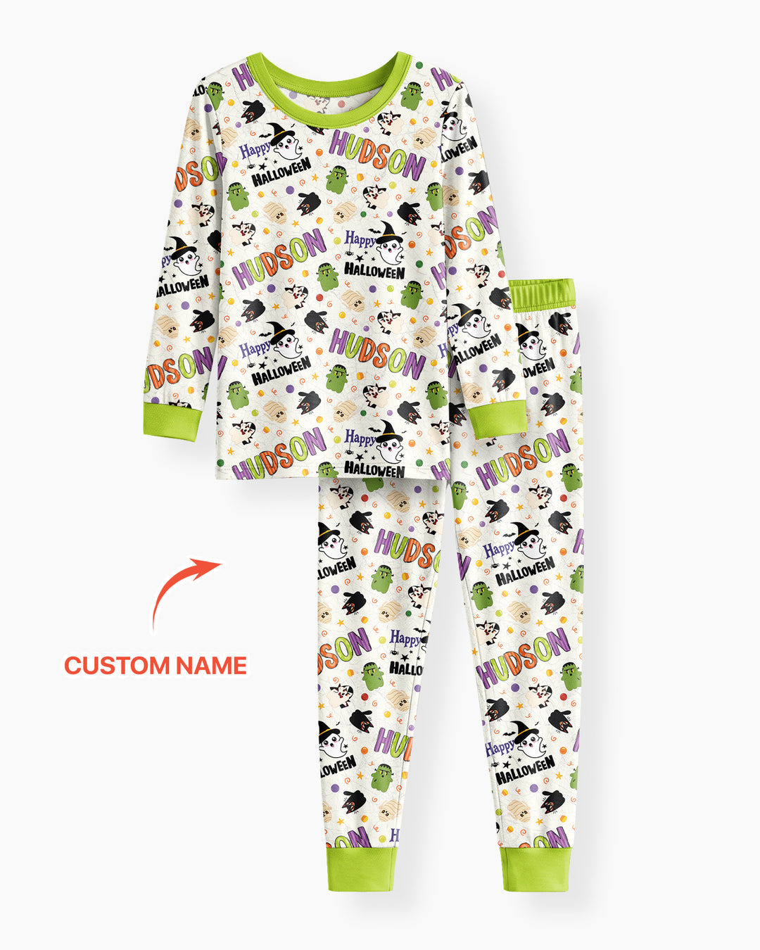 Personalized My First Halloween  Bamboo Two Piece Long Sleeve Pajama Set
