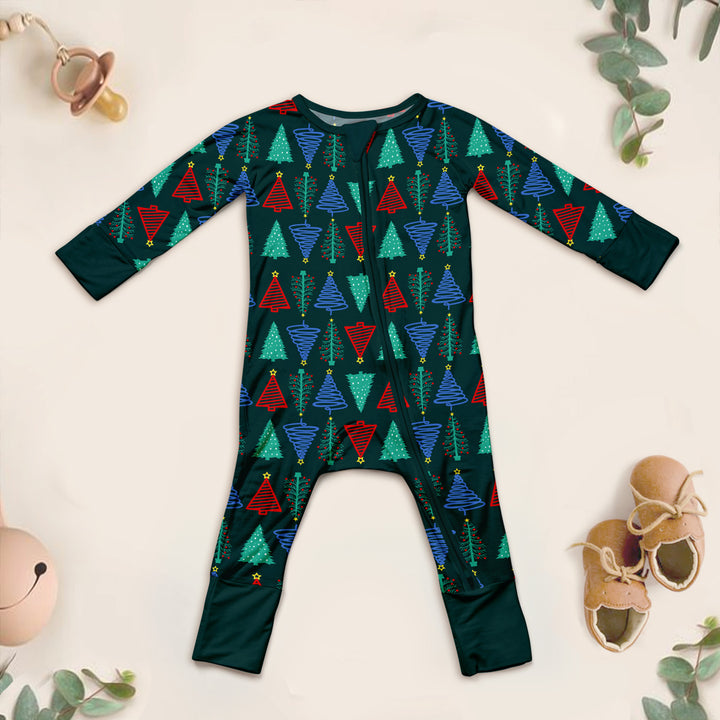 Christmas Tree Bamboo Pajamas for Baby – Cozy and Elegant