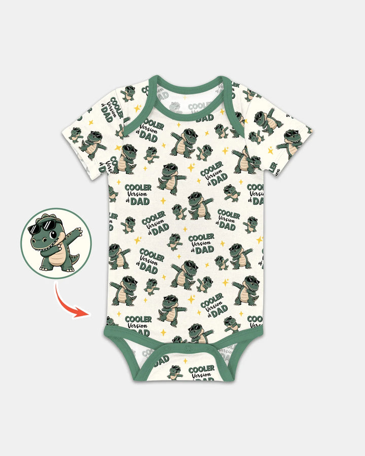 Cool Dino Daddy & Me Matching Bamboo Bodysuit