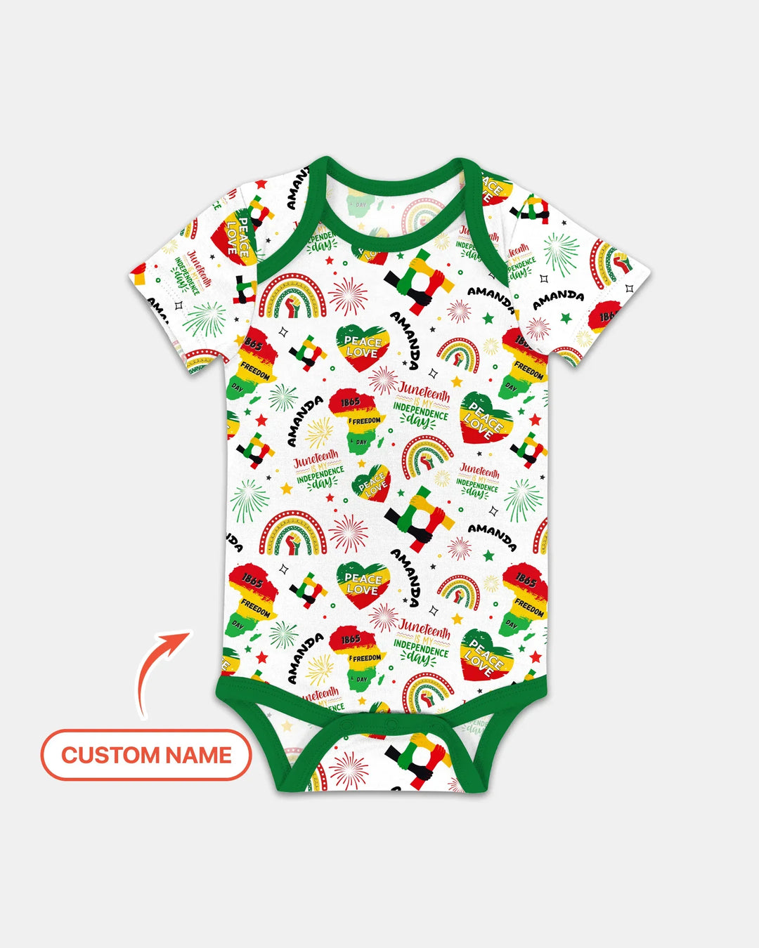 Custom Name Juneteenth Is My Independence Day Bamboo Bodysuit