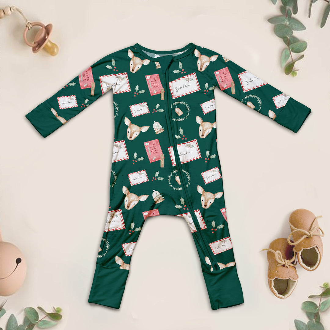 The Kids Place "Reindeer Mail" Family Bamboo Baby Clothing