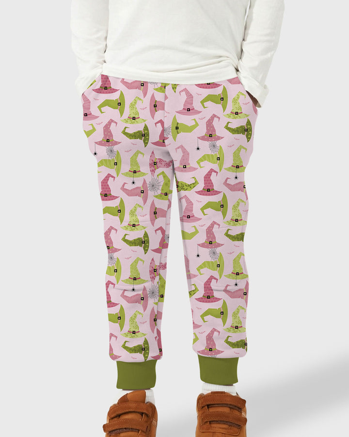 Pink Witch Hat Halloween Bamboo Jogger