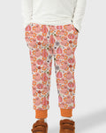 Pink Ghost Pumpkin Fall Floral Halloween Bamboo Jogger