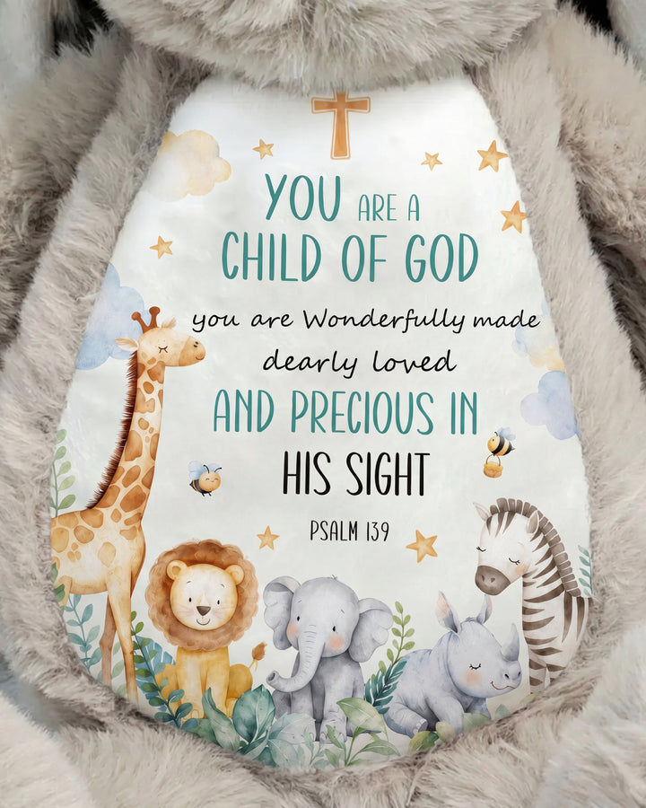 Noah's Ark You Are A Child Of God Soft Toy Bunny