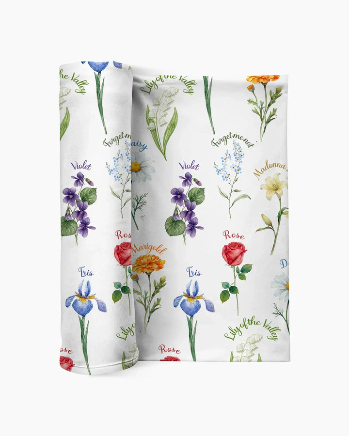 Marian Garden swaddle blanket