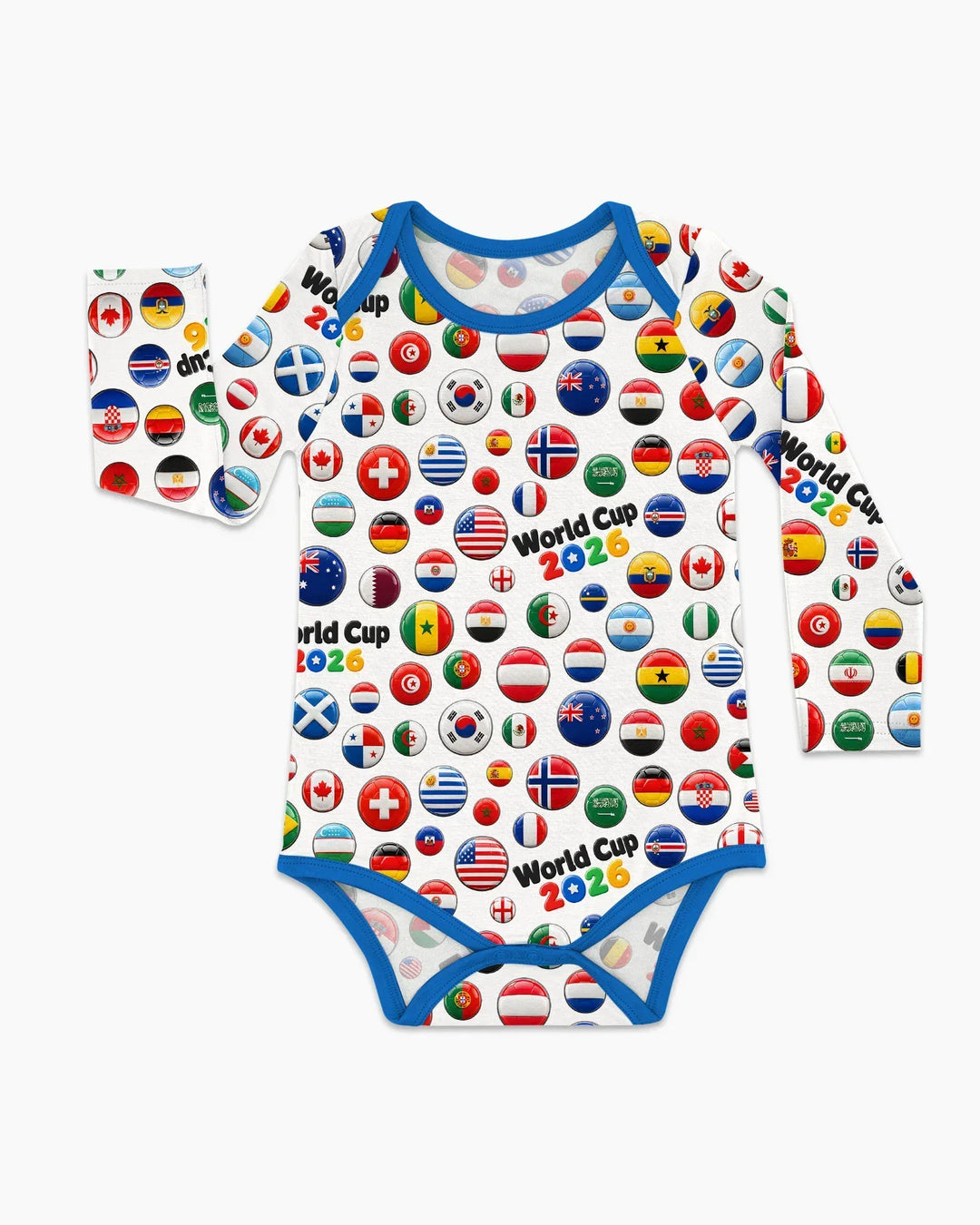 Soccer Cup All Country Balls Bamboo Bodysuit