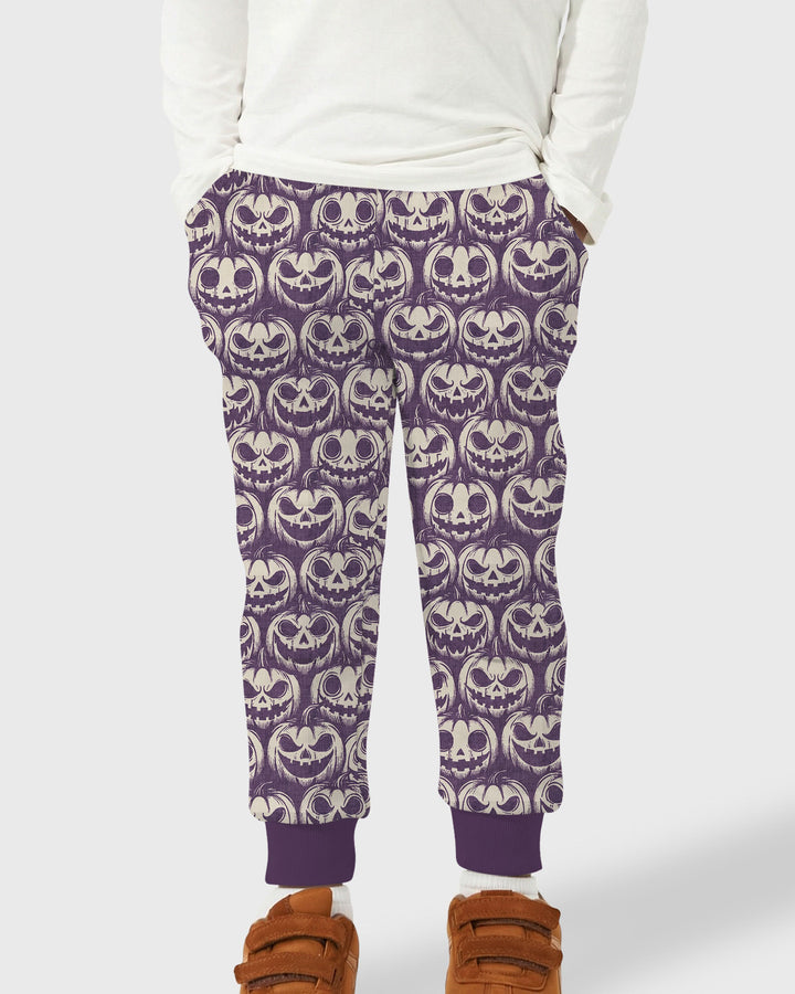 Retro Halloween Jack-O-Lantern Spooky Faces Bamboo Jogger
