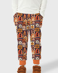 Retro Halloween Patchwork Icons Bamboo Jogger