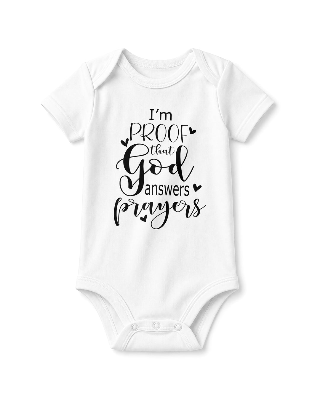 I'm Proof That God Answers Prayers Christian IVF Miracle Baby Bamboo Bodysuit