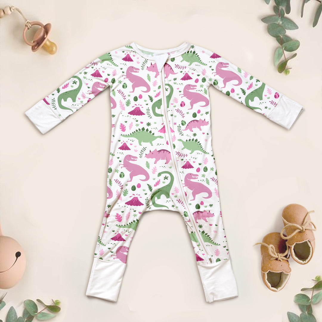 Pastel Paradise Dinosaur Pajamas for Kids - Playful & Soft