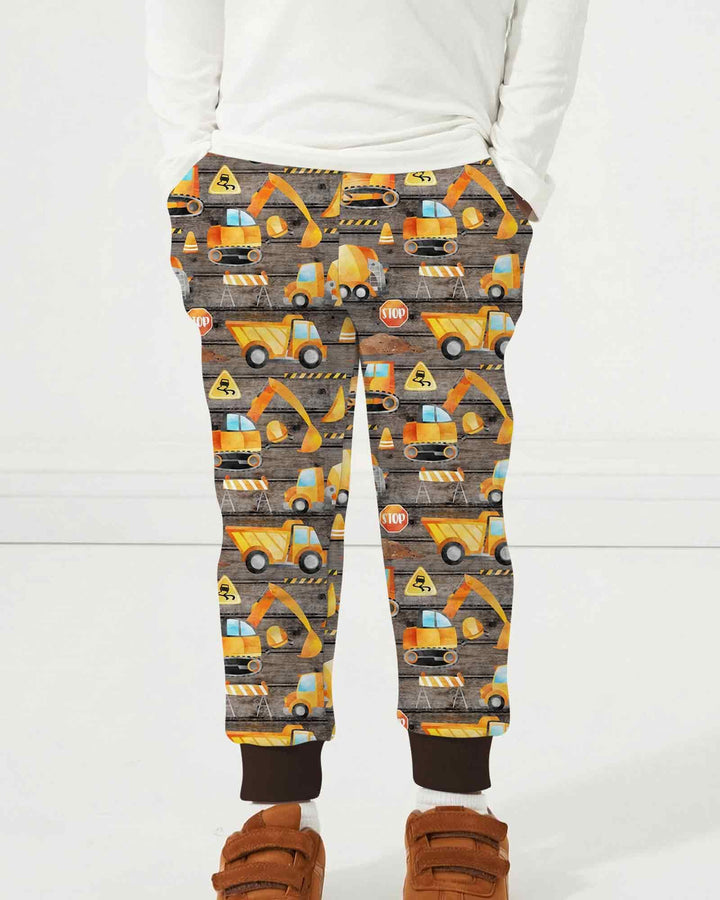 Construction Vehicles Bamboo Jogger