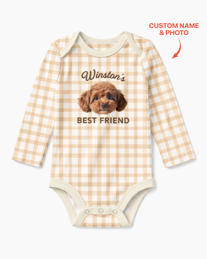 Embroidered Dog Portrait Bamboo Bodysuit