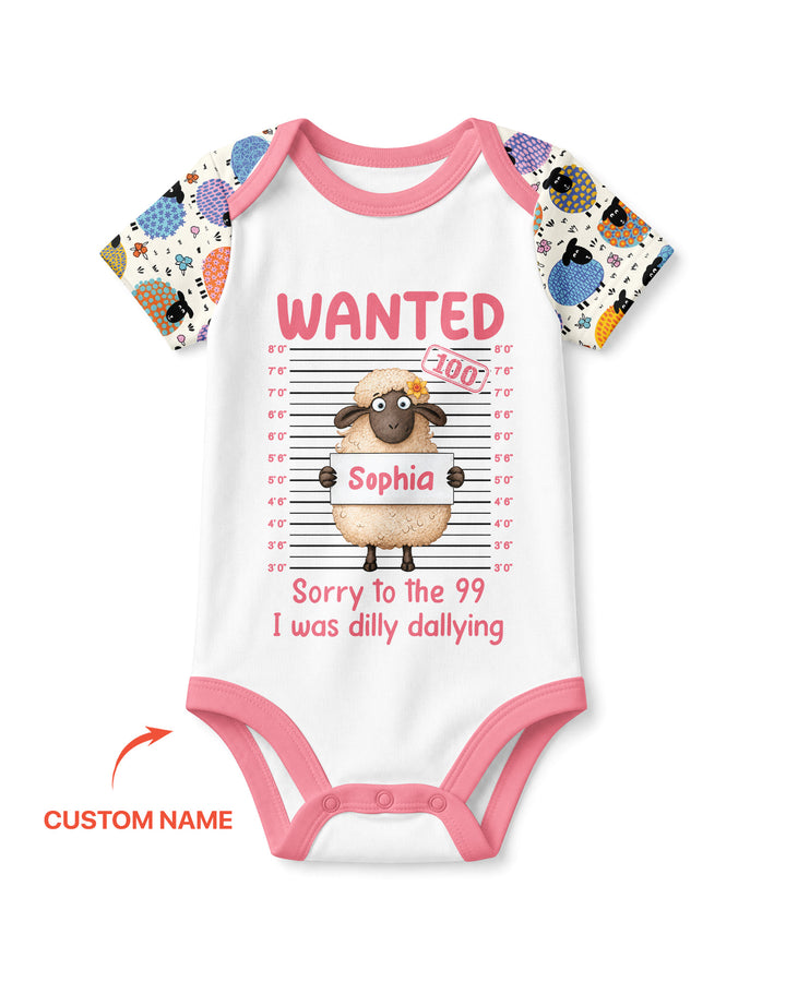 The Lost Sheep Custom Name Bamboo Bodysuit
