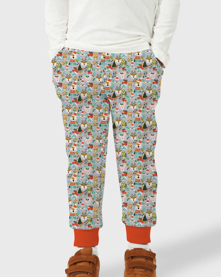 Christmas Woodland Deer Fox Bear Bamboo Jogger