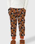 Vintage Halloween Black Cat Pumpkin Bamboo Jogger