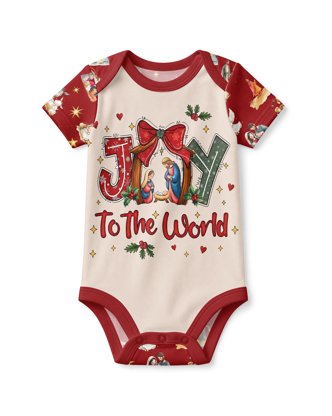 Nativity Joy To The World Bamboo Bodysuit