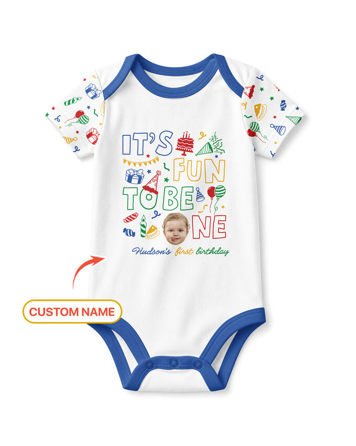Custom Photo It's Fun To Be One Bamboo Bodysuit