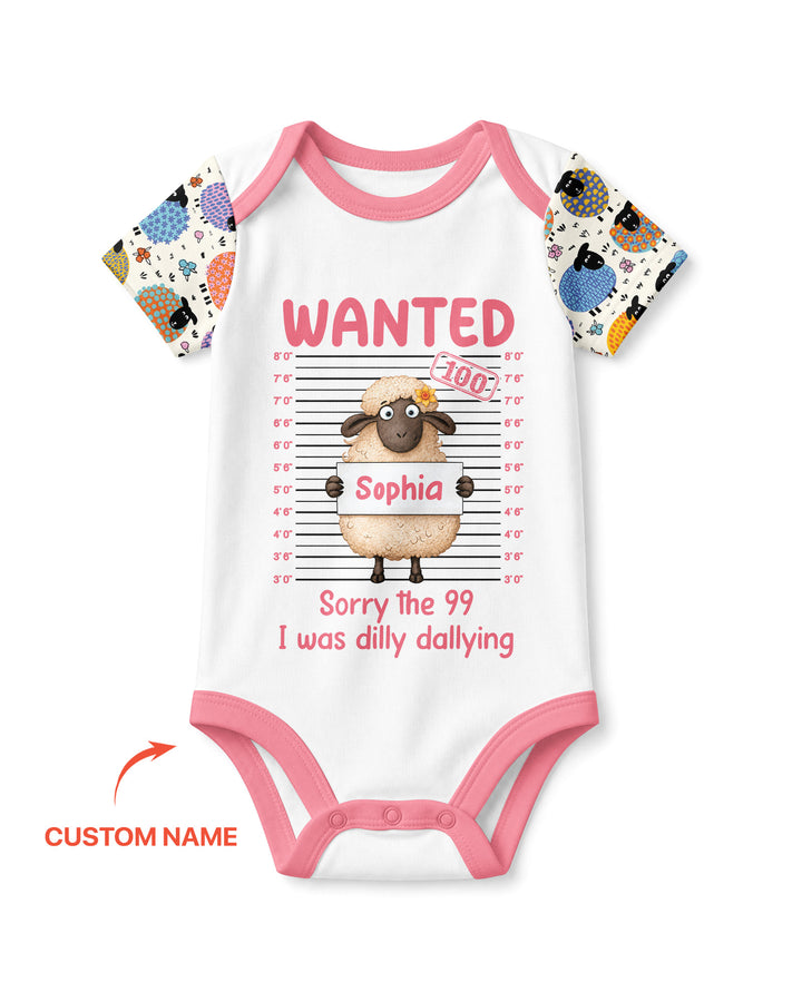 The Lost Sheep Custom Name Bamboo Bodysuit