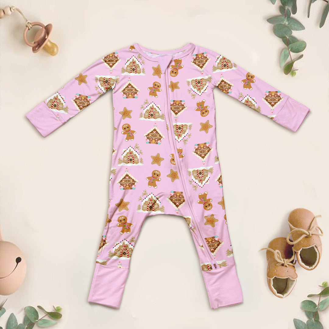 Gingerbread Bamboo Pajamas for Baby - Snug & Eco-Friendly