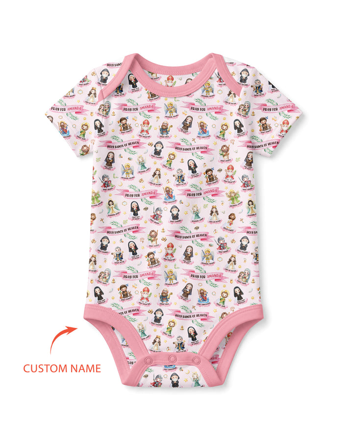 Holy Saints of Heaven Custom Name Bamboo Bodysuit