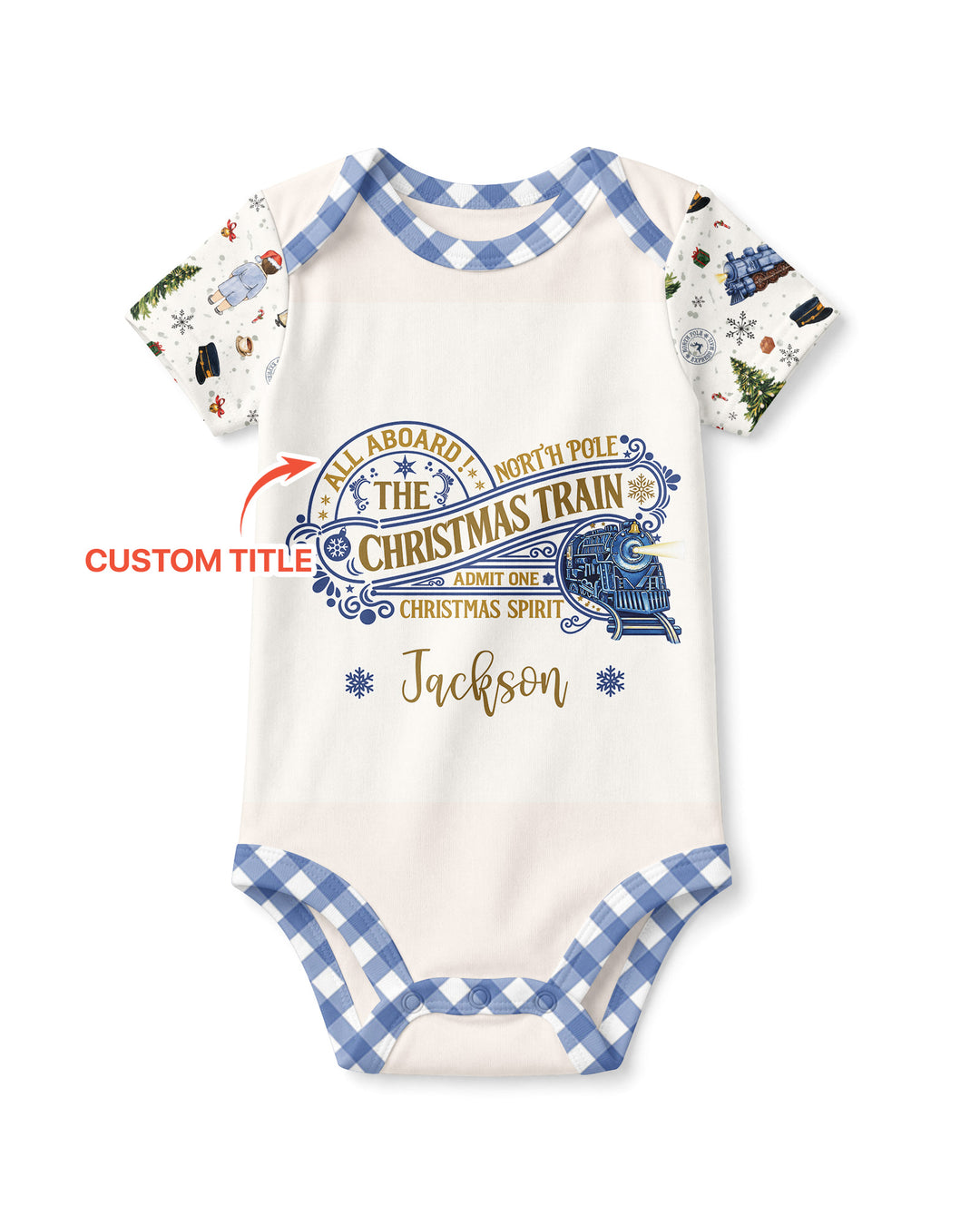 Custom Name North Pole Adventure Bamboo Bodysuit
