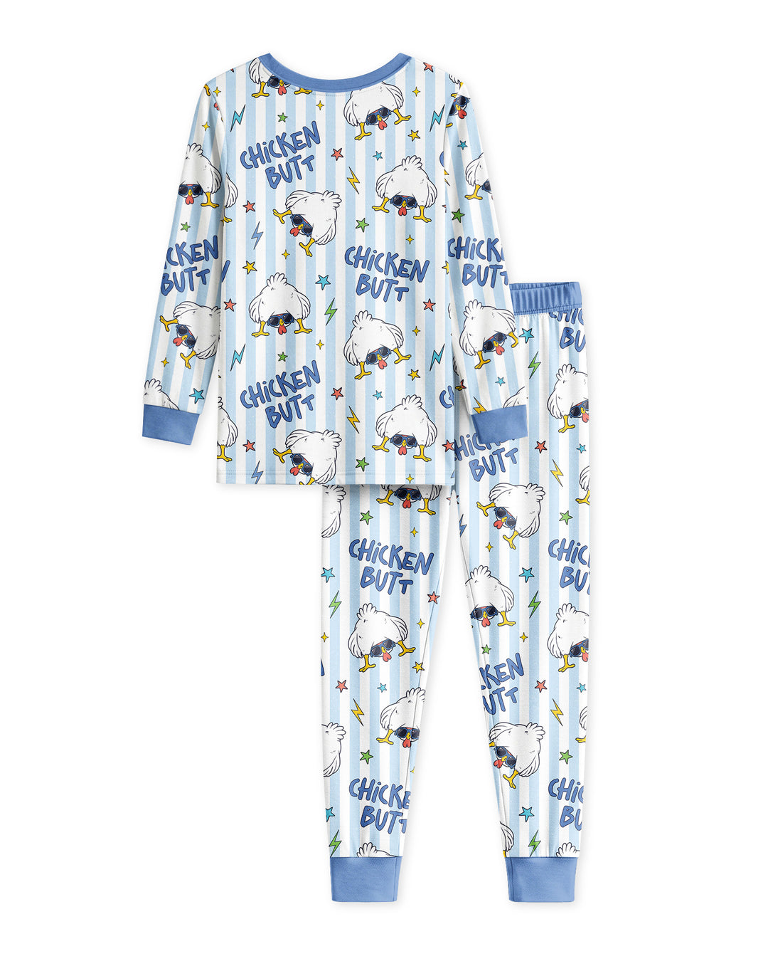 Guess What? Chicken Butt! Bamboo Two Piece Long Sleeve Pajama Set