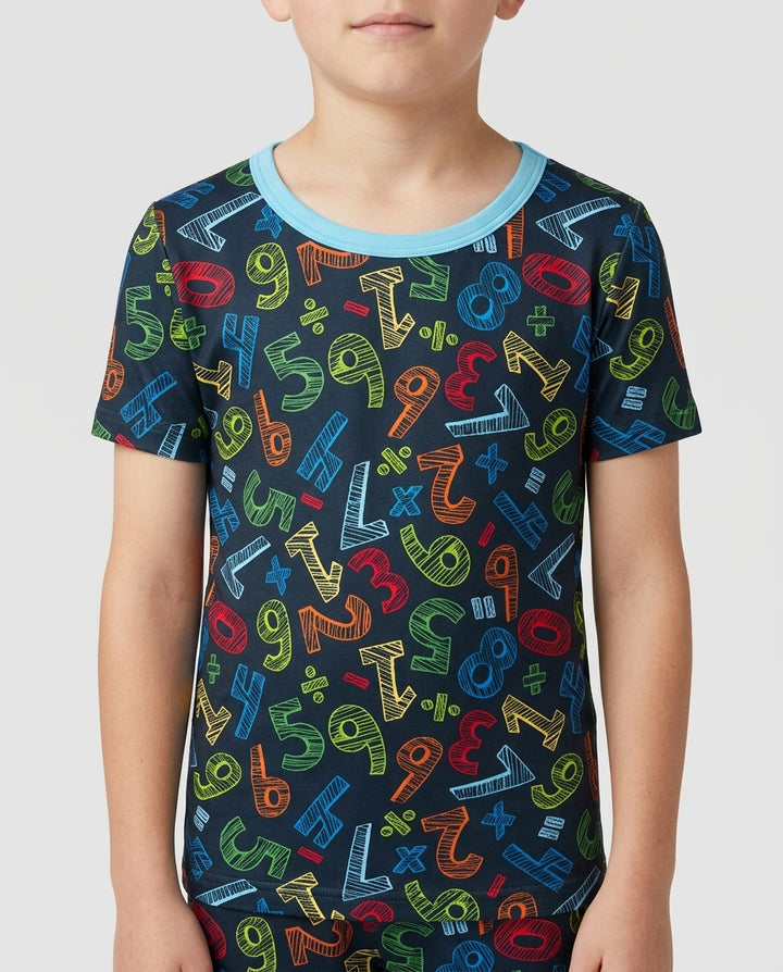 Math Doodles Bamboo Two Piece Short Sleeve Pajama Set