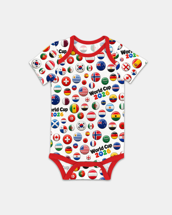 Soccer Cup All Country Balls Bamboo Bodysuit