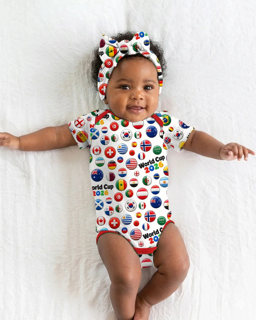 Soccer Cup All Country Balls Bamboo Bodysuit