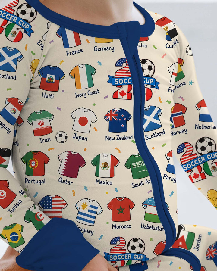 2026 Soccer World Jersey Flag Bamboo Convertible Zippy