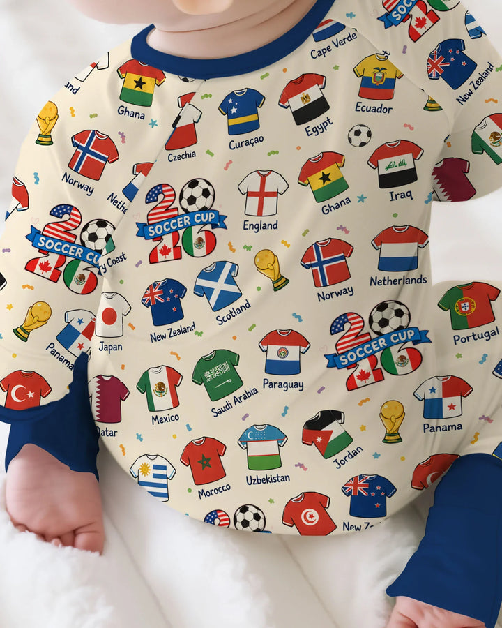 2026 Soccer World Jersey Flag Bamboo Convertible Zippy