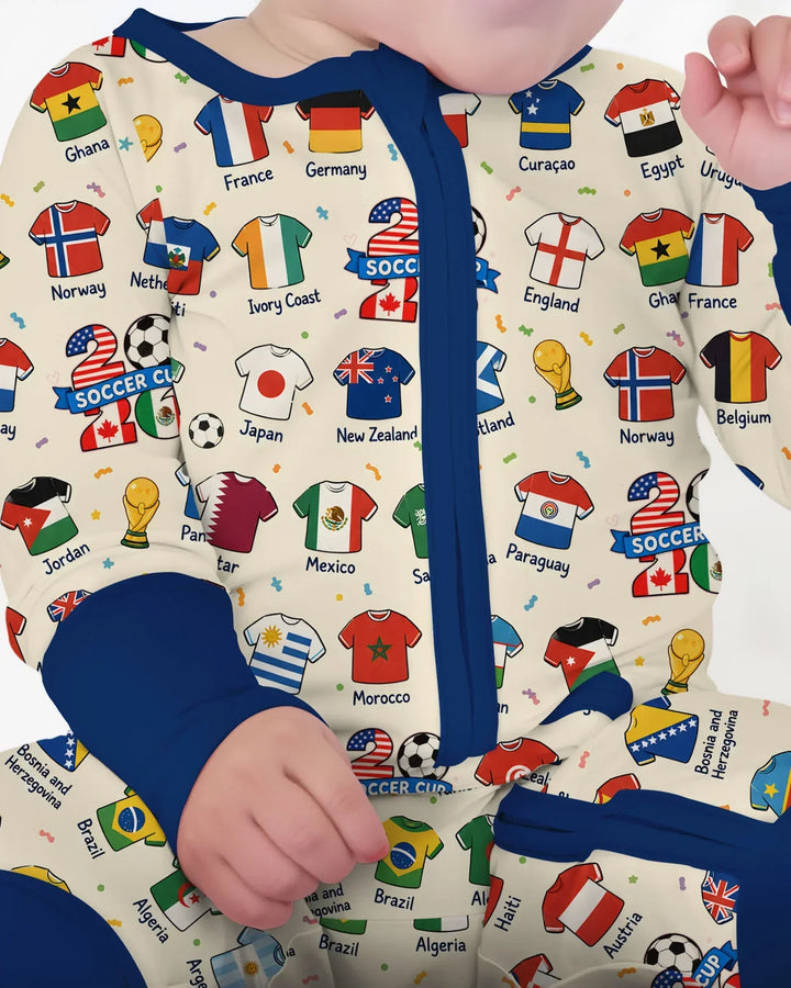 2026 Soccer World Jersey Flag Bamboo Convertible Zippy