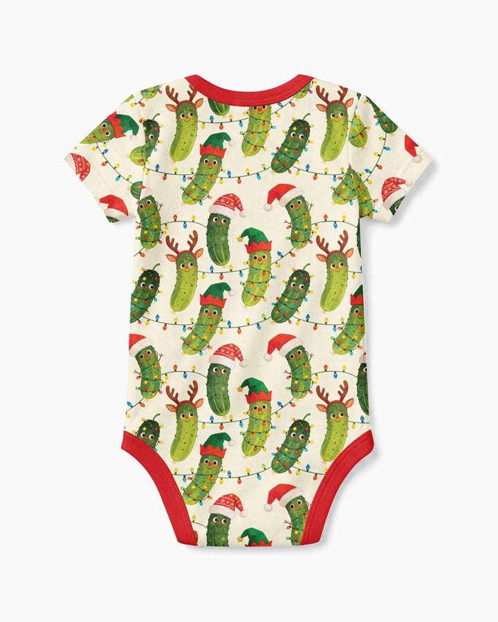 Cheerful Christmas Pickle Bamboo Bodysuit